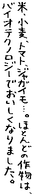 ��,����,�g�}�g,�W���K�C���E�E�E�B�قƂ�ǂ̍앨�̓o�C�I�e�N�m���W�[�ł��������Ȃ�܂���